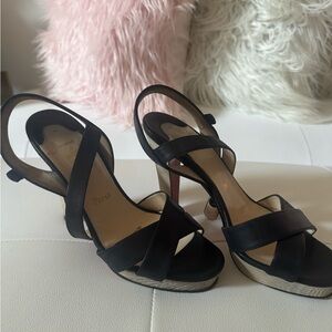 Christian Louboutin Black Strappy Heels